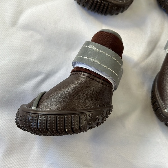 FREE WITH PURCHASE! Brown PU Leather Dog Boots - Picture 2 of 5